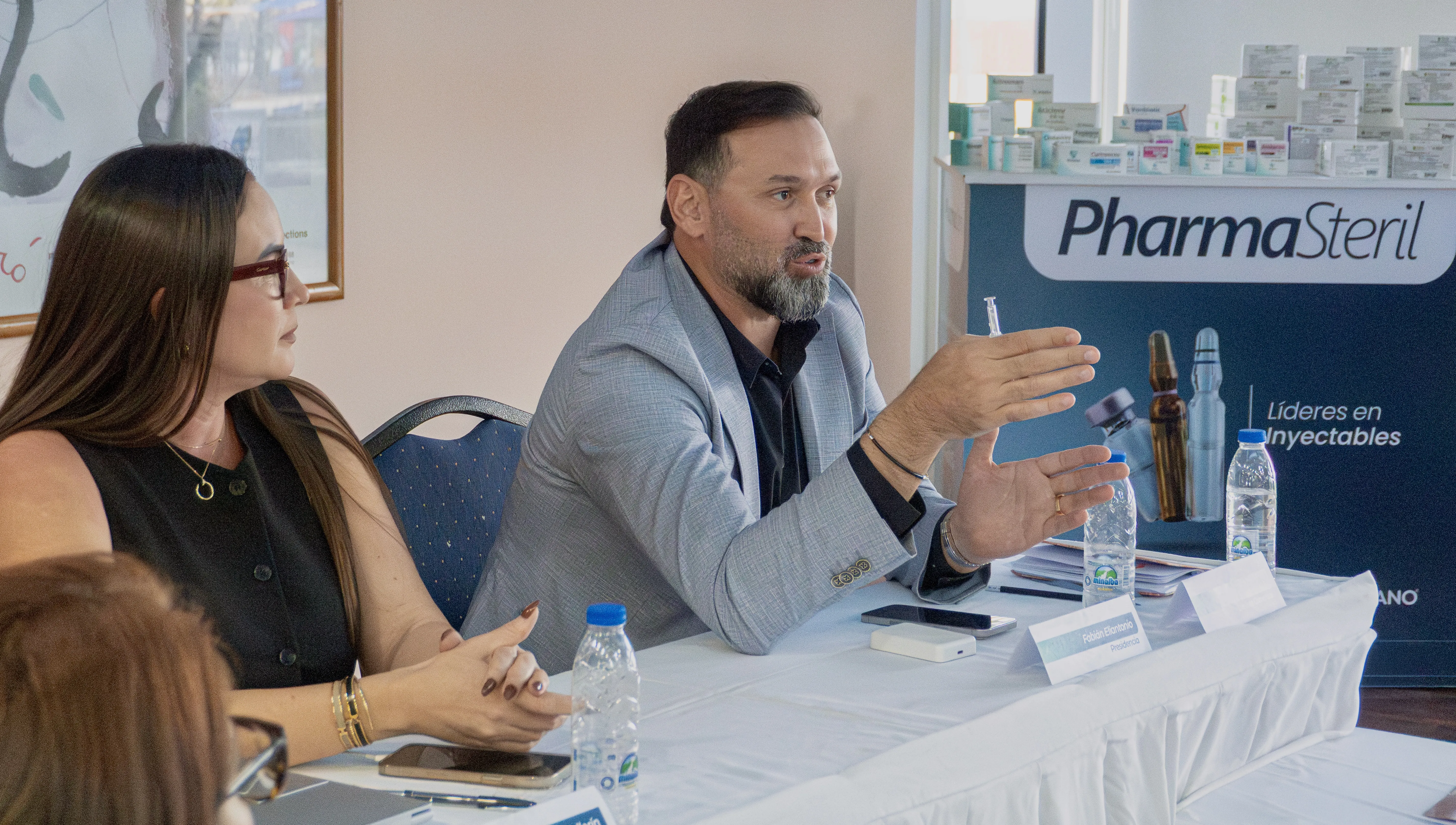 Fabián Eliantonio, presidente de PharmaSteril, durante su discurso